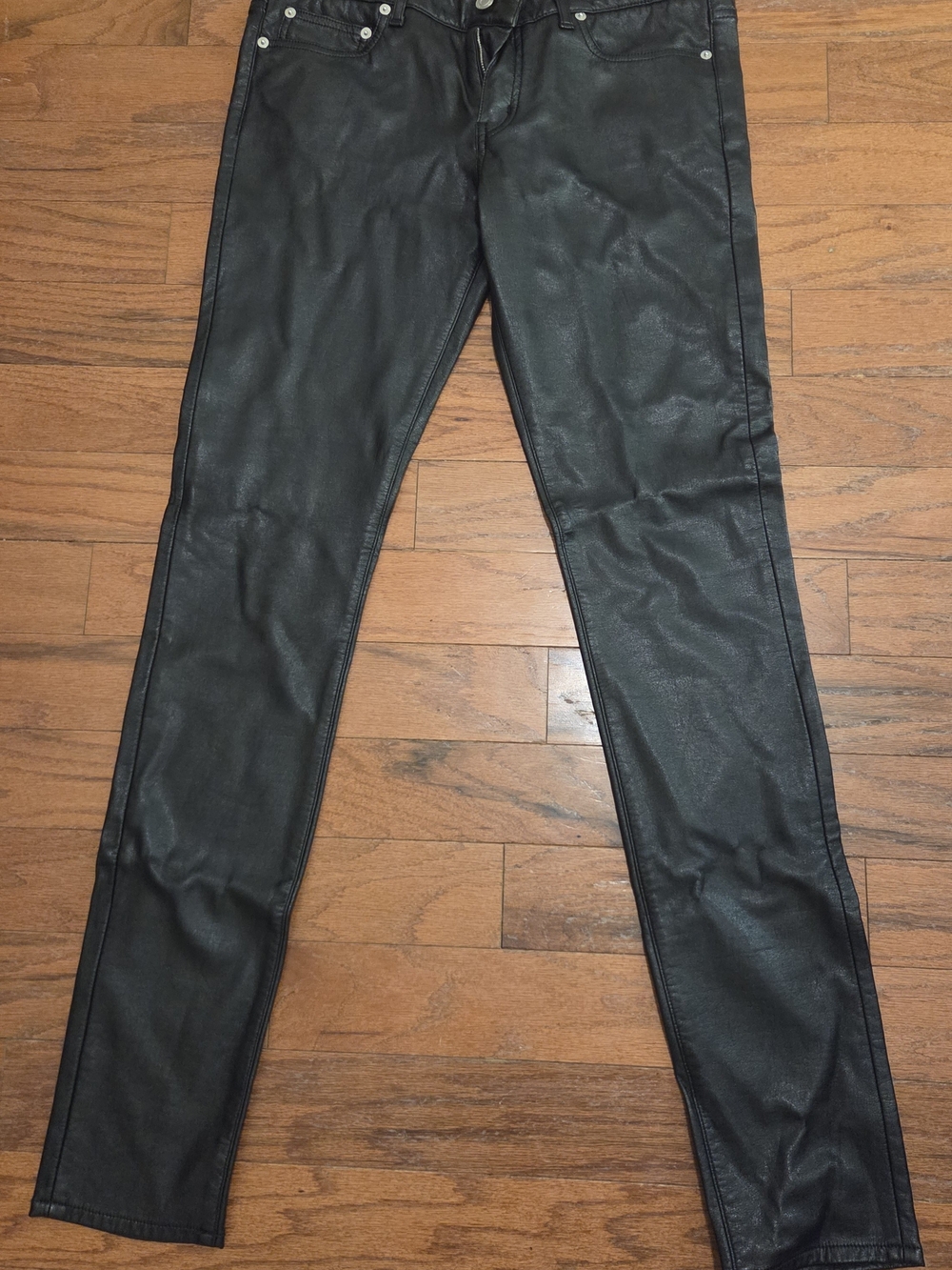 Archival Saint Laurent Paris FW13 Hedi Slimane Coated Faux-Leather Skinny Jeans